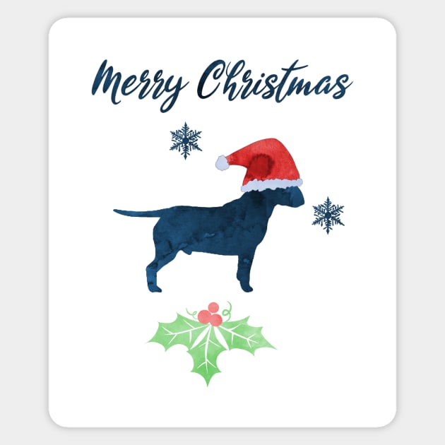 American Pit Bull Terrier - Christmas Sticker by TheJollyMarten